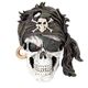 AQ Decorated Skull 15x11x12.5cm - 360° presentation