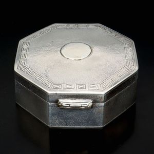Chinese Silver Octagonal Box