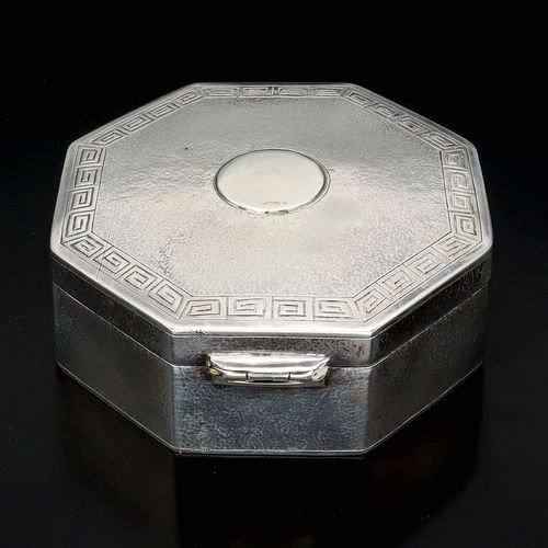 Chinese Silver Octagonal Box image-1