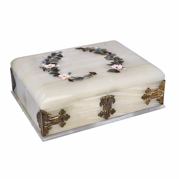 Victorian Onyx Jewel Casket