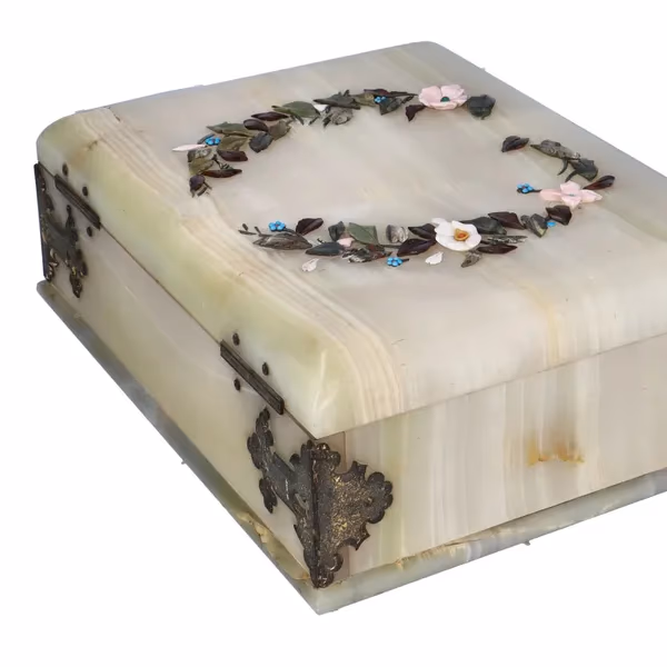 Victorian Onyx Jewel Casket