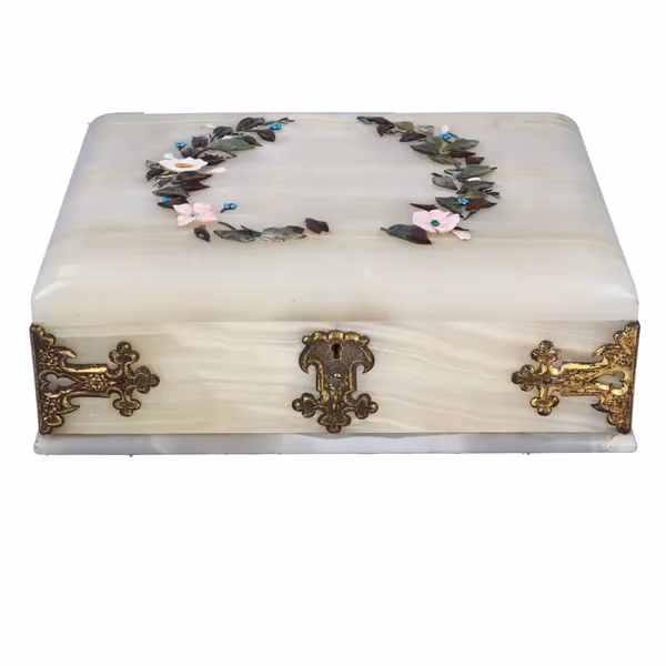 Victorian Onyx Jewel Casket