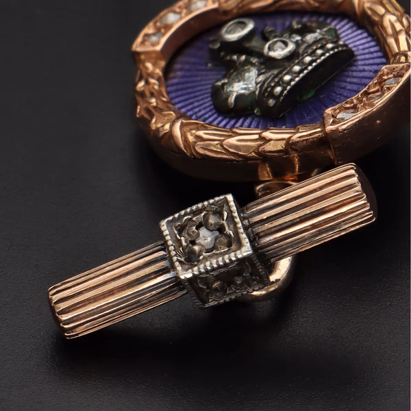 14ct Gold Fabergé Style Enamel Cufflinks