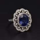 18ct White Gold Sapphire & Diamond Ring