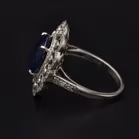 18ct White Gold Sapphire & Diamond Ring