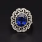 18ct White Gold Sapphire & Diamond Ring
