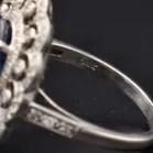 18ct White Gold Sapphire & Diamond Ring