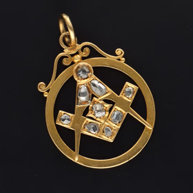 18ct Gold Masonic Pendant