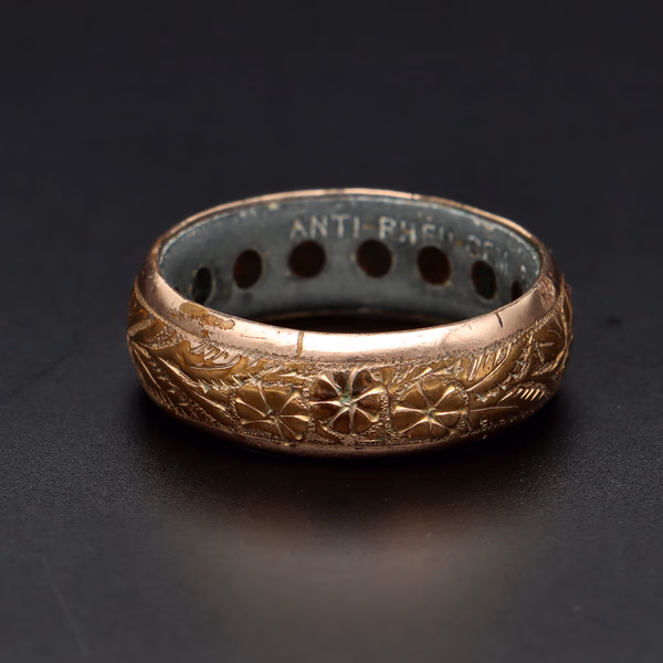 Vintage Engraved 12ct Rolled Gold Ring