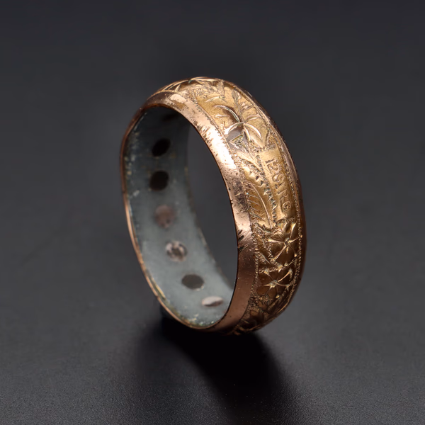 Vintage Engraved 12ct Rolled Gold Ring