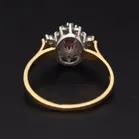 18ct Gold Diamond Pink Sapphire Ring