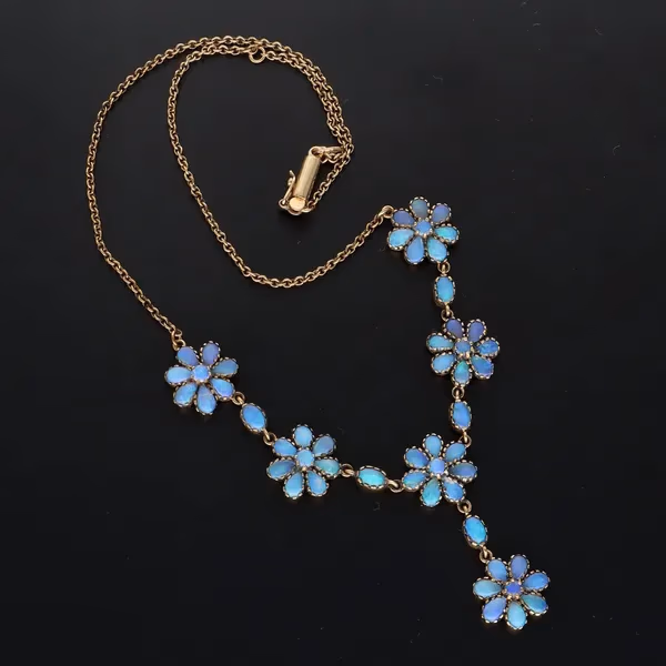 9ct Gold Opal Necklace