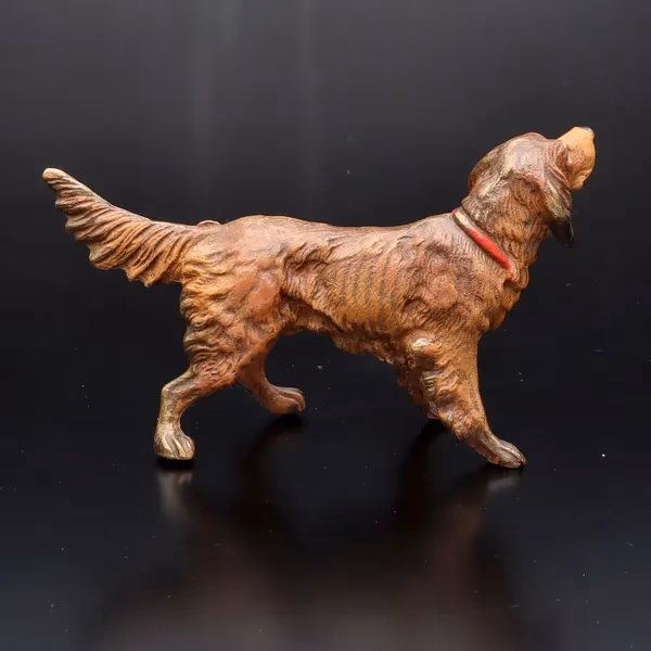 Franz Bergmann Cold Painted Bronze Retriever