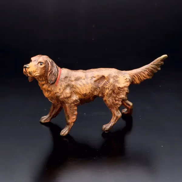 Franz Bergmann Cold Painted Bronze Retriever