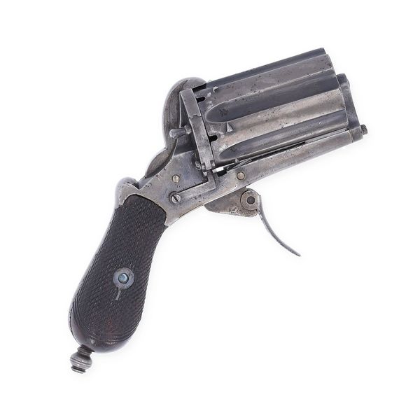 Scarce Purse Cased 7MM Six Shot Pinfire Pepperbox Revolver - Hemswell ...