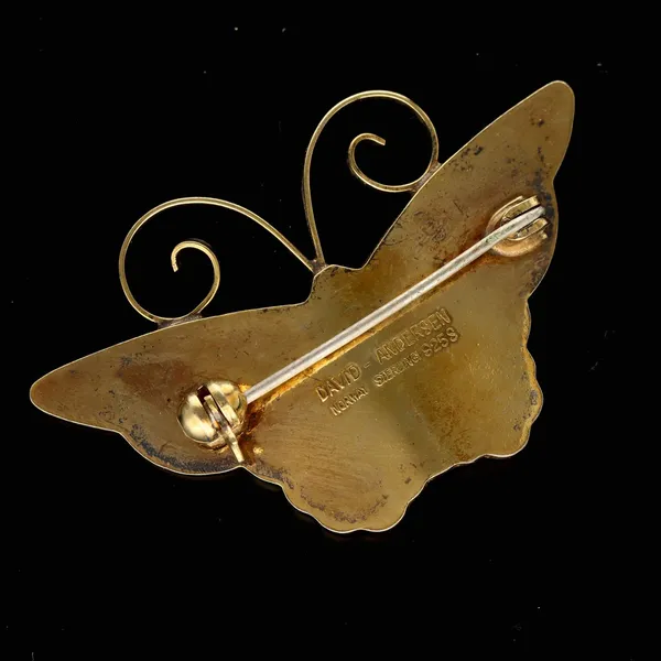 David Anderson Enamel Butterfly Brooch