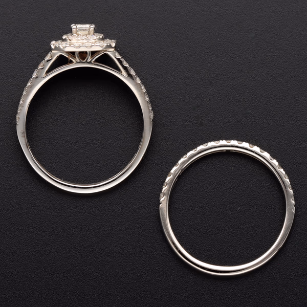 18ct White Gold Diamond Bridal Set