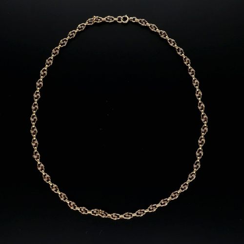 9ct Gold Anchor Link Necklace image-1