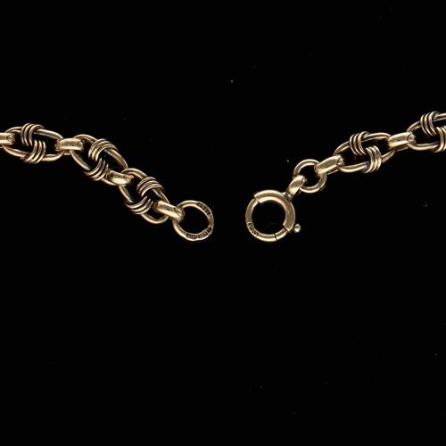 9ct Gold Anchor Link Necklace image-3