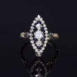 360° view of The Antique Georgian Rose Cut Diamond Navette Ring