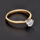 18ct Yellow Gold & Platinum 0.65ct Diamond Solitaire Ring