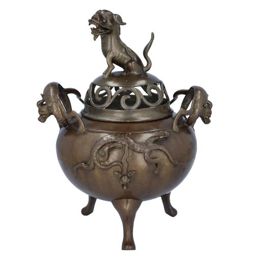 19th Century Chinese Bronze Censer image-1