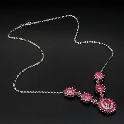 Silver Ruby Necklace. image-3