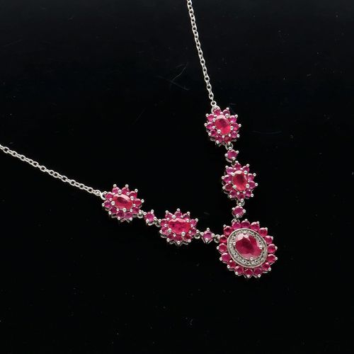 Silver Ruby Necklace. image-2