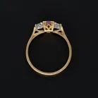 18ct Yellow Gold Amethyst & Diamond Ring