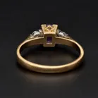 18ct Yellow Gold Amethyst & Diamond Ring