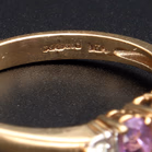 9ct Gold Amethyst Diamond Ring