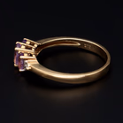 9ct Gold Amethyst Diamond Ring
