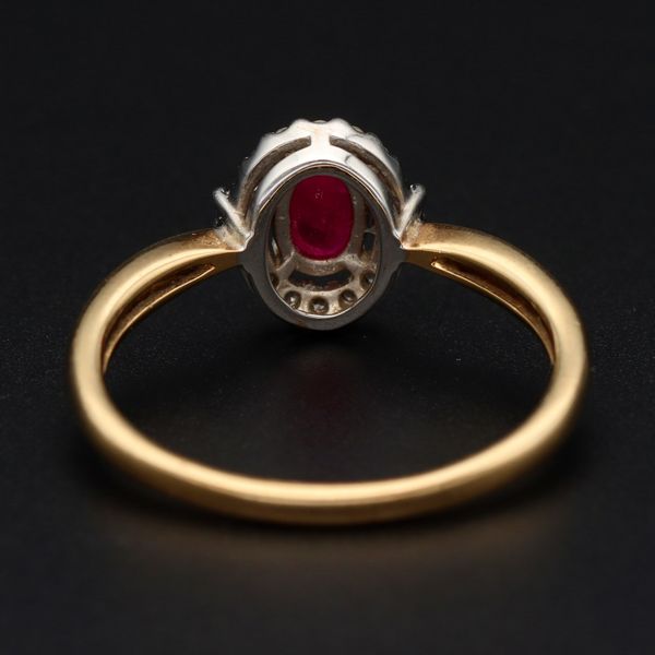 Vintage 9ct Gold Ruby and Diamond Ring