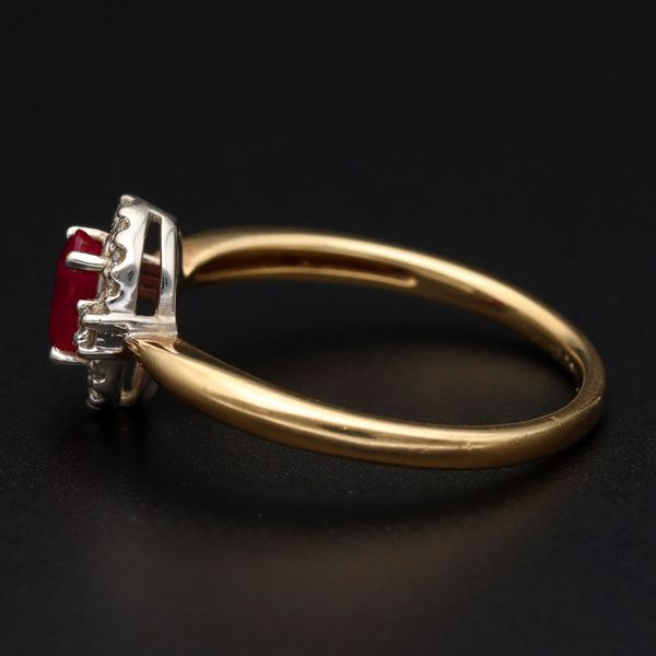 Vintage 9ct Gold Ruby and Diamond Ring