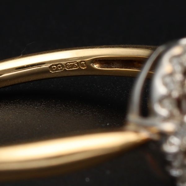 Vintage 9ct Gold Ruby and Diamond Ring