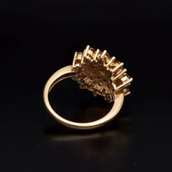9ct Gold Brown Diamond Cluster Ring