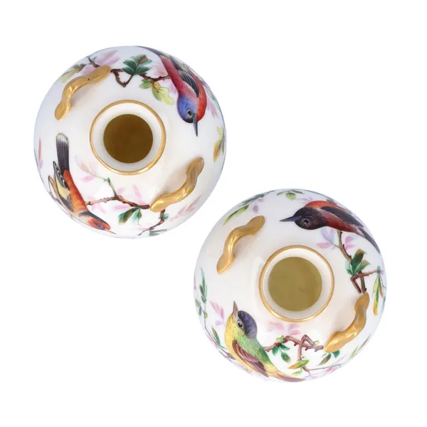 Royal Worcester Pair Of Globular Vases