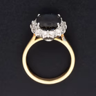 18ct Yellow & White Gold Sapphire & Diamond Cluster Ring