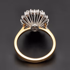 18ct Yellow & White Gold Sapphire & Diamond Cluster Ring