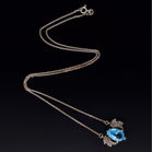 Antique Diamonds and Blue Topaz Necklace