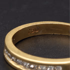 18ct Yellow Gold Princess Cut Diamond Half Eternity Ring