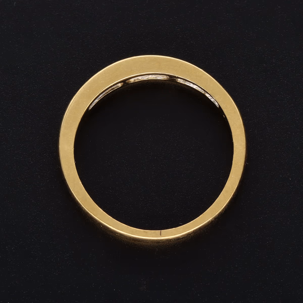 18ct Yellow Gold Princess Cut Diamond Half Eternity Ring