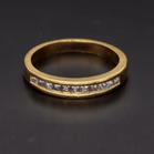 18ct Yellow Gold Princess Cut Diamond Half Eternity Ring