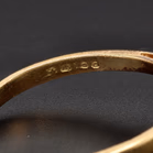 Vintage 1977 London 18ct Yellow Gold Sapphire & Diamond Ring