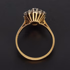 Vintage 1977 London 18ct Yellow Gold Sapphire & Diamond Ring
