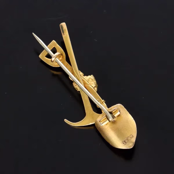Rare 15ct Gold Rush Sweetheart Brooch