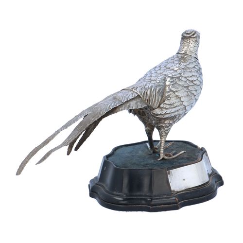 Edwardian German Silver Table Model of a Pheasant image-6