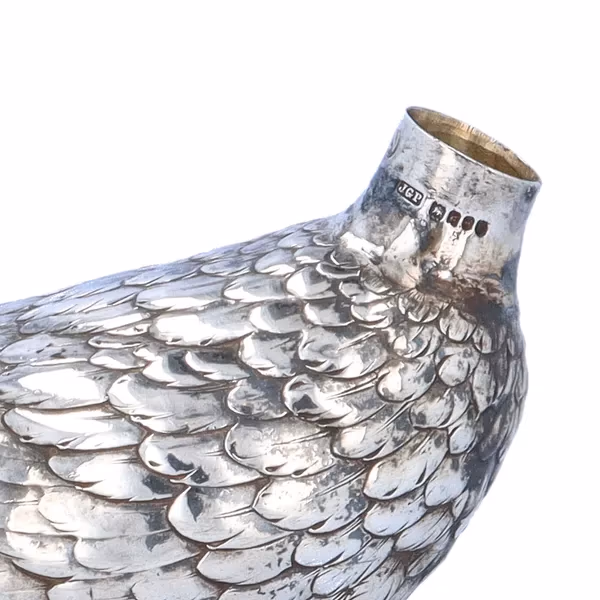 Edwardian German Silver Table Model of a Pheasant