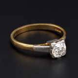 18ct Yellow Gold Solitaire Diamond Ring