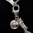 Sterling Silver Leaf-Link Plume Necklace